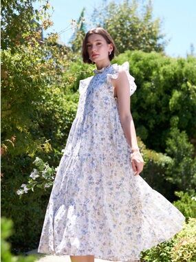 NWT En Saison Eliza Tiered Midi Dress, size XS